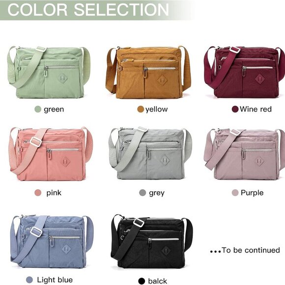Crossbody Bag For Women Waterproof Lightweight Casual Shoulder Handbag Purse - Picture 7 of 7